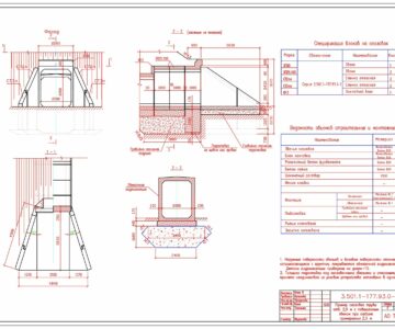 Чертеж Серия 3.501.1-177.93. Трубы водопропускные железобетонные прямоугольные сборные для автомобильных и железных дорог