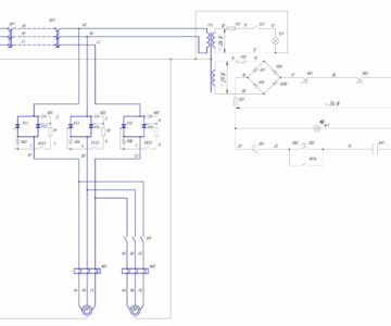 Чертеж Модернизация электрооборудования и элементов схемы управления станка модели ЦКБ-40-01