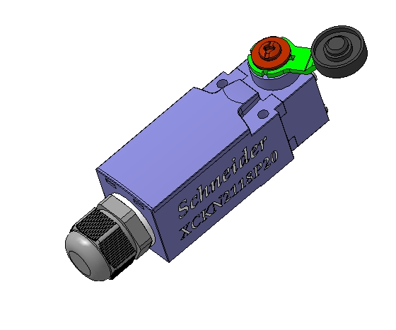 3D модель Концевой выключатель - Schneider XCKN2118P20