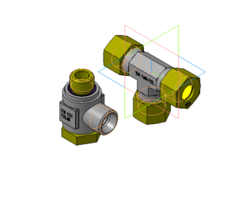 3D модель Штуцер TN 100-12L. Уголок TN 111-12LM