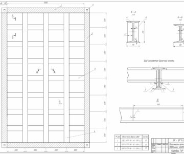 Чертеж Разработка конструкции балочной клетки рабочей площадки производственного цеха 18*14 м