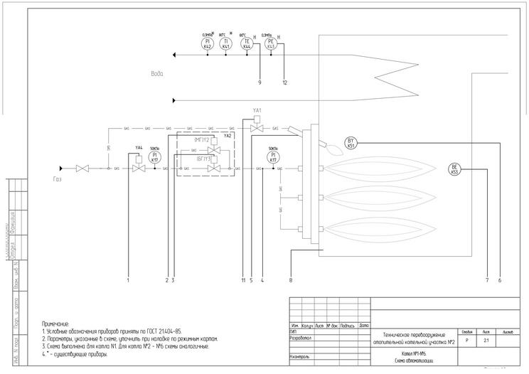 Чертеж Проект АГСВ котельной (стадия Р)