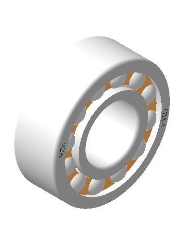 3D модель ГОСТ 5720-75 № 1608 Подшипник шариковый радиальный сферический двухрядный