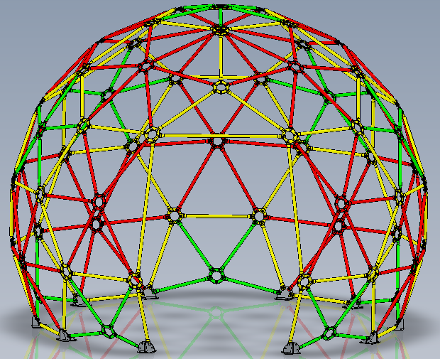 3D модель Геодезический купол с частотой 3V