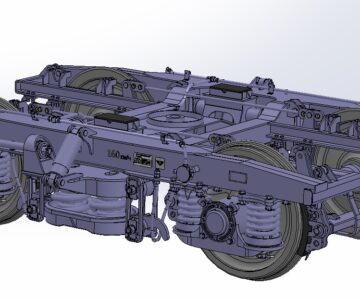 3D модель Тележка пассажирского вагона твз-цнии-м 68-4065