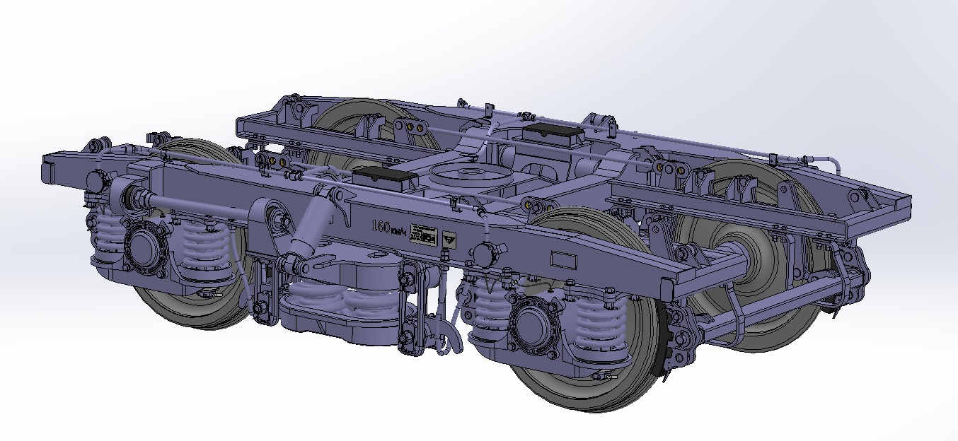 3D модель Тележка пассажирского вагона твз-цнии-м 68-4065