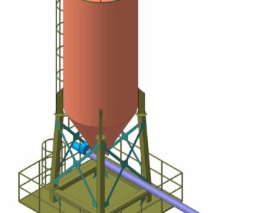 3D модель Бункер хранения и разгрузки сухого магнетитового концентрата