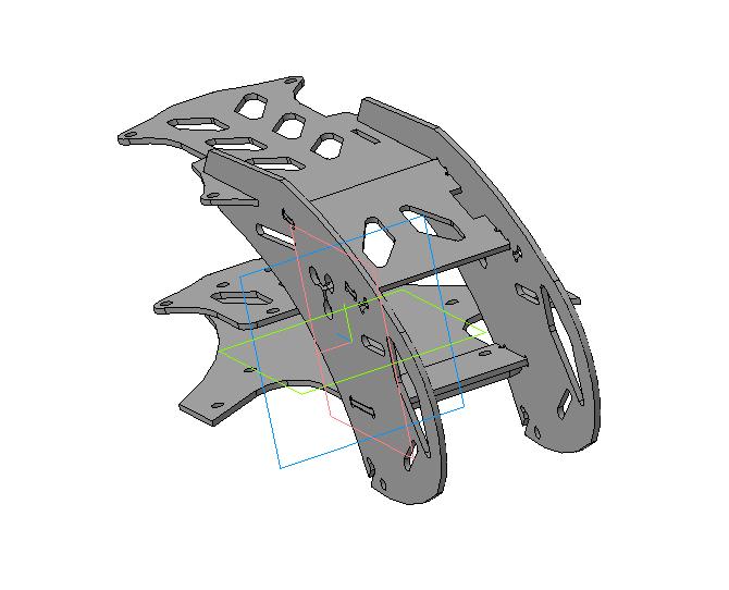 3D модель мини трикоптер Девида