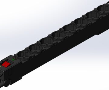 3D модель Блок розеток TLK-RS08P2-BK