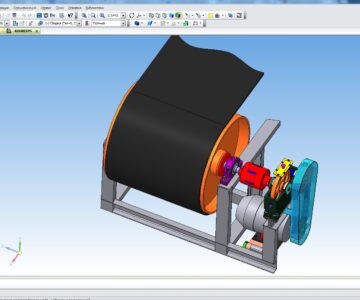 3D модель Привод ленточного конвейера - общее передаточное отношение - 8,83