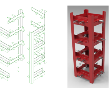 3D модель Кондуктор для монтажа железобетонных колонн