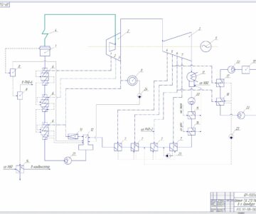 3D модель Принципиальная тепловая схема ПТ-135-130