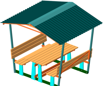 3D модель Беседка разборная