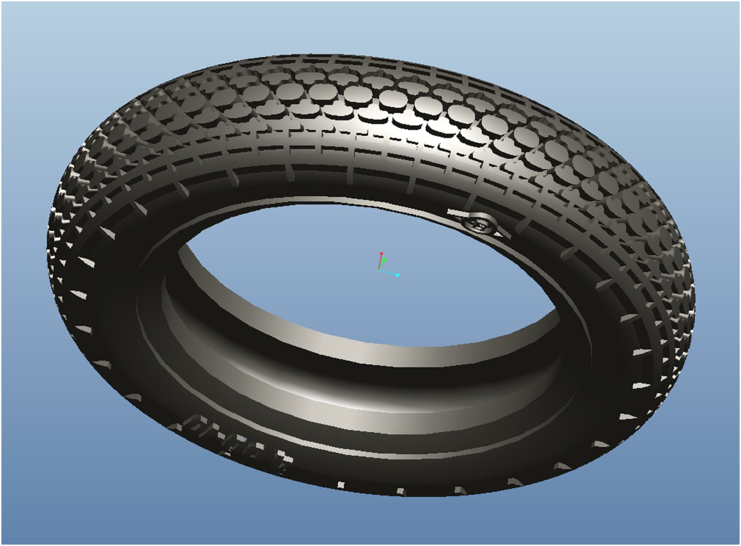 3D модель Шина мотороллер т-200 (Тула)