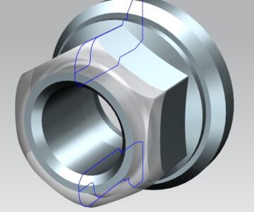 3D модель Доработка гайки крепления колеса "Газели" в ступичную гайку НИВА M18x1.5