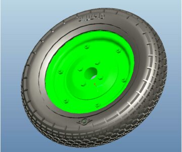 3D модель Переднее колесо мотороллера ВП-150 (Вятка)