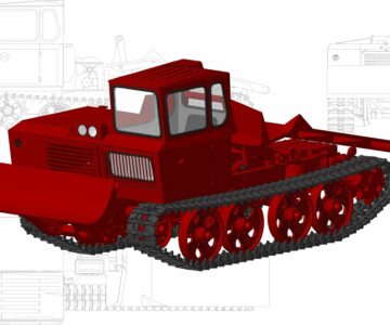 3D модель Трактор трелевочный ТДТ-55А