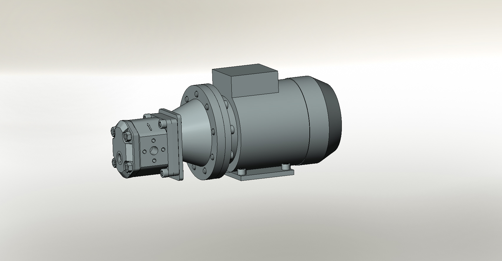 3D модель Установка насосная на основе шестеренного насоса GP1-0041R97F/20N Duplomatic (Италия)