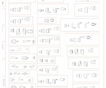 Чертеж Блоки сантехники AutoCAD