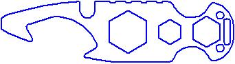 Чертеж Брелок-открывашка мультитул