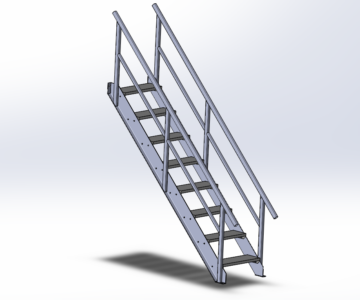 3D модель Лестница металлическая h=2м