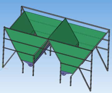 3D модель Двойной бункер с шнеками
