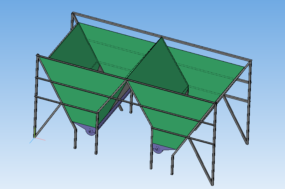 3D модель Двойной бункер с шнеками