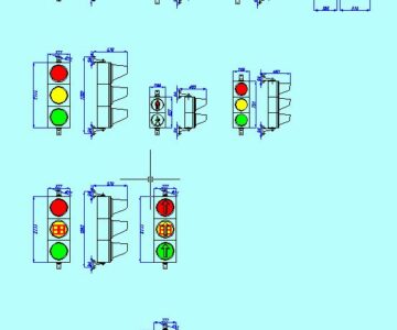 Чертеж Светофорный участок типовые узлы