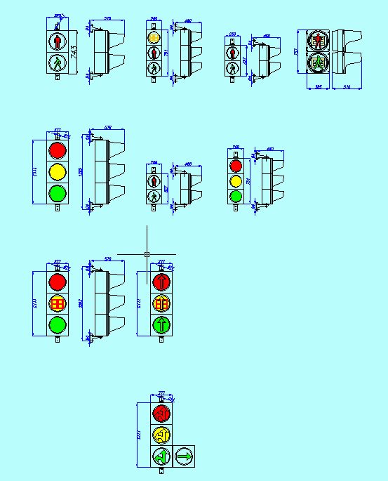 Чертеж Светофорный участок типовые узлы