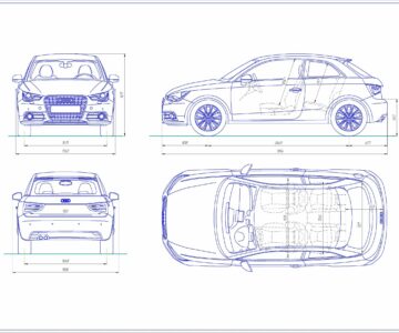 Чертеж Чертеж Audi A1 2010г