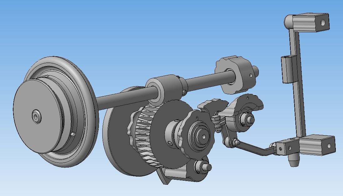 3D модель Конструктивная разработка механизма отклонения иглы машины 75 класса