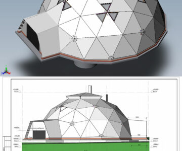 3D модель 3D модель купольного телятника