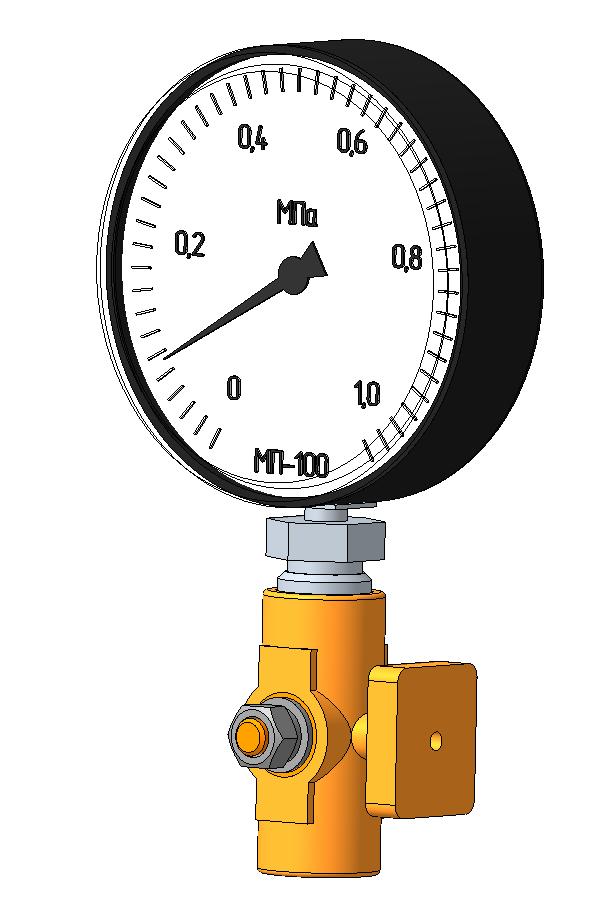 3D модель Манометр показывающий 1,0 МПа