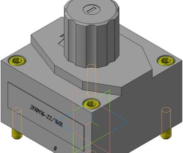 3D модель Дроссель с обратным клапаном (регулятор потока) 2FRM16-22160L