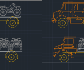 Чертеж Mercedes-Benz UNIMOG U1400/U1450