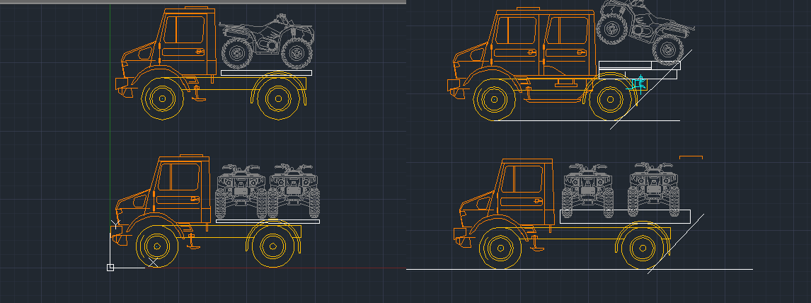 Чертеж Mercedes-Benz UNIMOG U1400/U1450