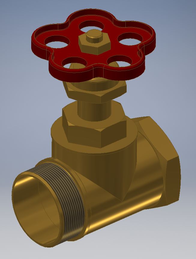 3D модель Клапан запорный КПЛП 65-1 (15Б3р) (PN 1,6 DN 65)