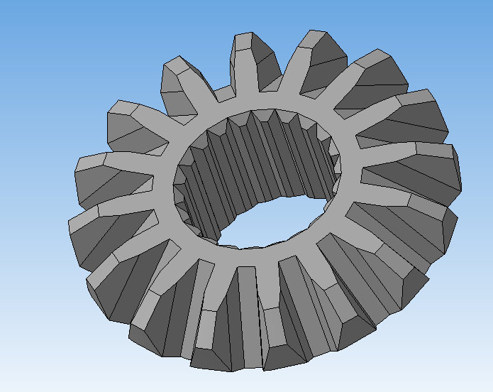 3D модель Шестерня полуоси на 22 шлица (дифференциал )