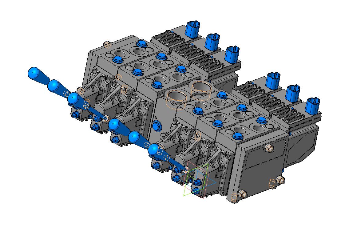 3D модель Гидрораспределитель пропорциональный PVG 32 фирмы Danfoss