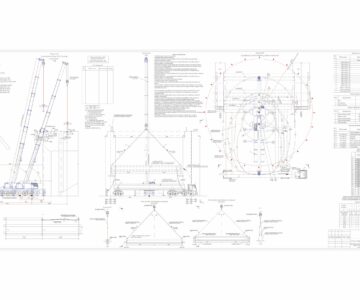 Чертеж ППР монтаж железобетонных конструкций ГЭС краном Grove 6300