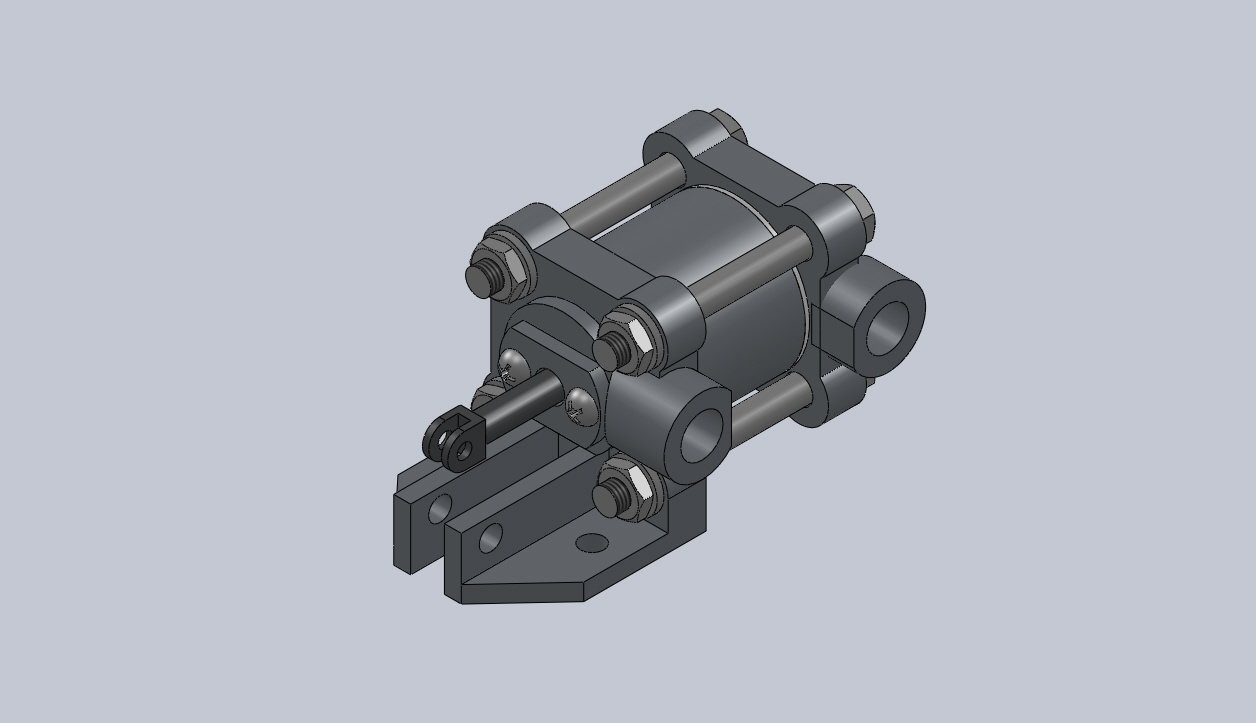 3D модель Гидроцилиндр SolidWorks вариант 42