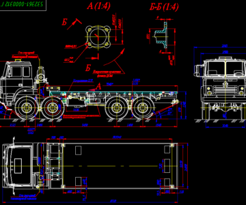 Чертеж Шасси Урал-532361