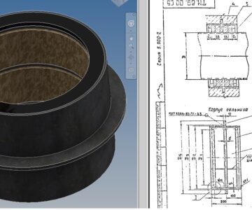 3D модель 3D модель. Сальника набивного, для пропуска труб через стены. Диаметр от 50-1400мм. Длина от 200 до 800мм Серия 5.900-2