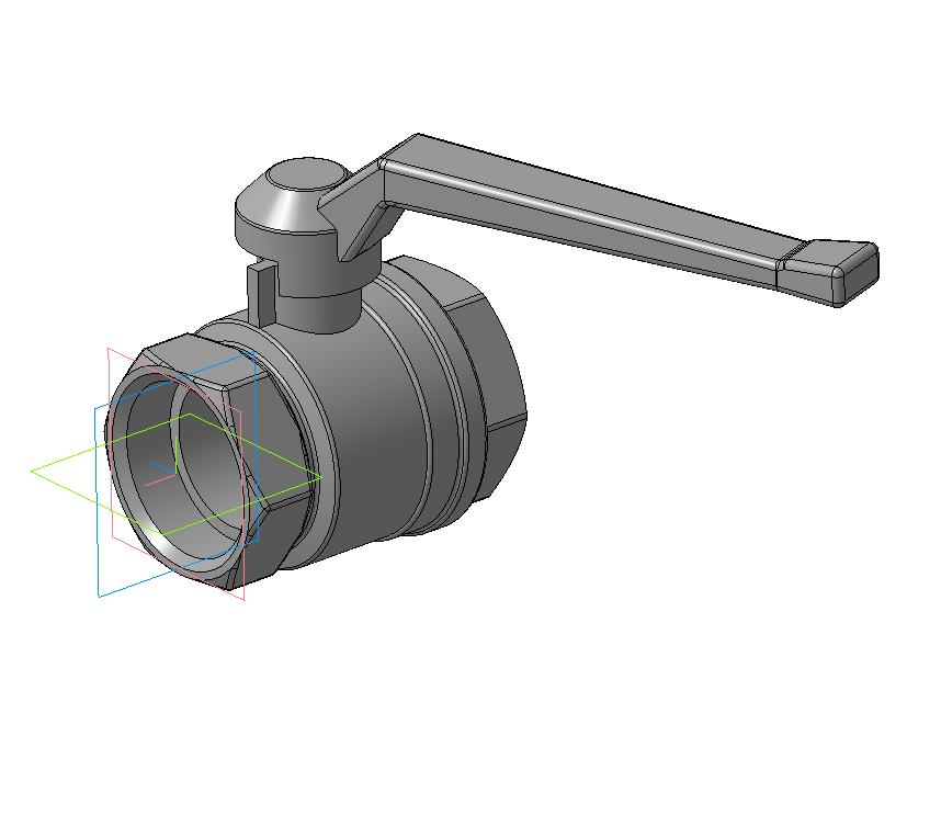 3D модель Кран шаровый ду-40