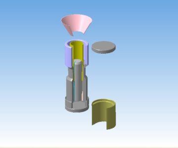 3D модель Модель пресс-формы для заоготовок защитных втулок со шпоночным пазом