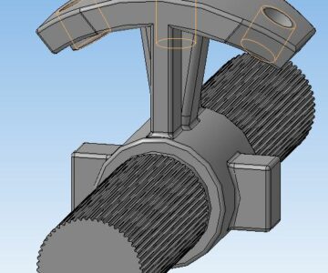 3D модель Опора шнека промежуточная ES 114