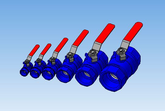 3D модель Краны шаровые Broen Ду15-50