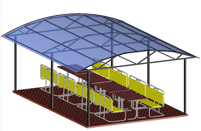 3D модель Беседка 6*4