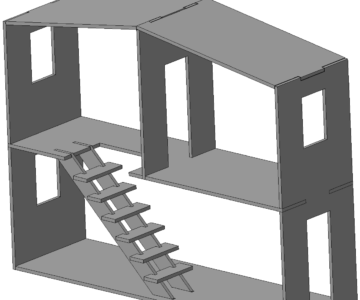 3D модель Кукольный домик для  Барби