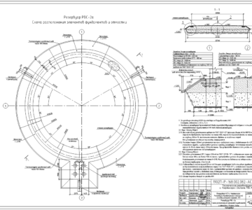 Чертеж Фундамент под РВС-5000 м3